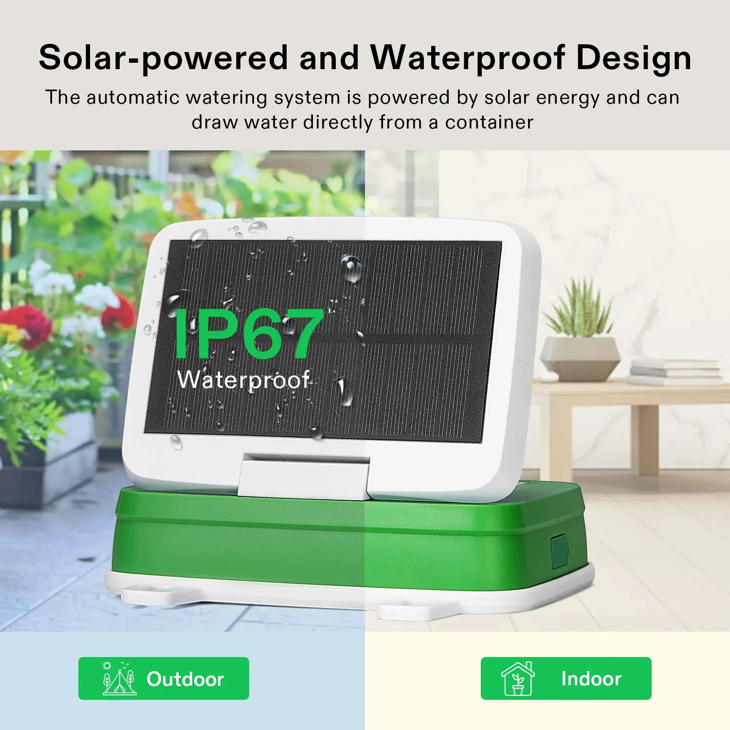 32ft  Smart Home Solar Power System Auto Timer Garden Drip Irrigation System Solar Water Pump for House Planting