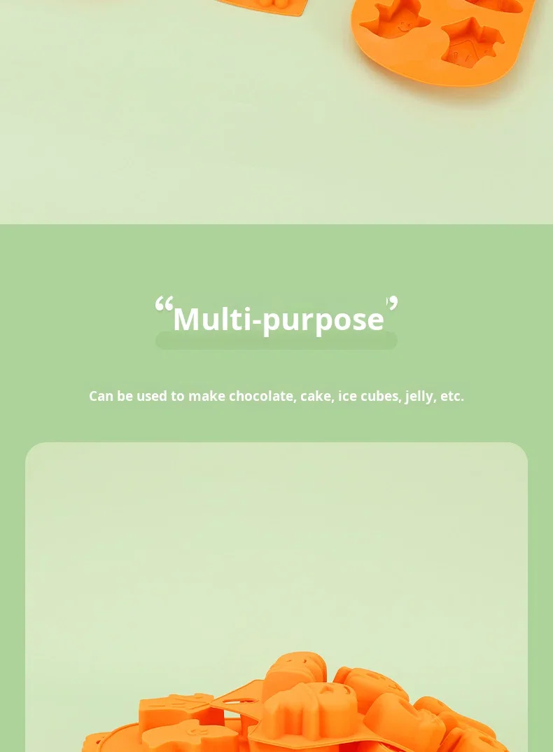 Halloween Pumpkin Silicone Mould Halloween Chocolate Candy Mold for Making Cake Jelly Cookies-Cake Tools supplier