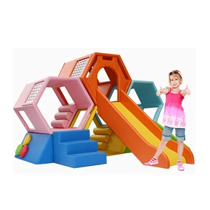 Indoor Soft Play Slide Bee Hive Climbing Equipment Honeycomb Activity Game Playground