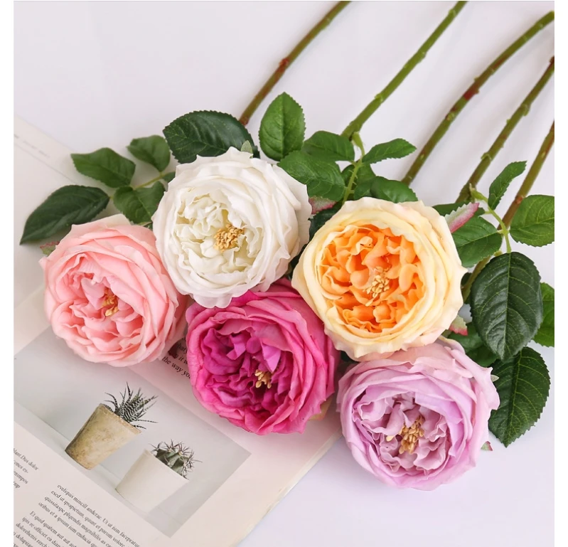 High Quality Flowers Latex Rose Flowers Artificial Real Touch Rose For ...