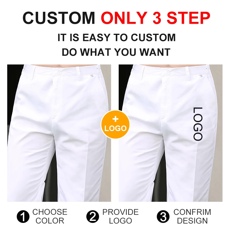 Pantalones de chef para hombre, uniforme de restaurante y bar