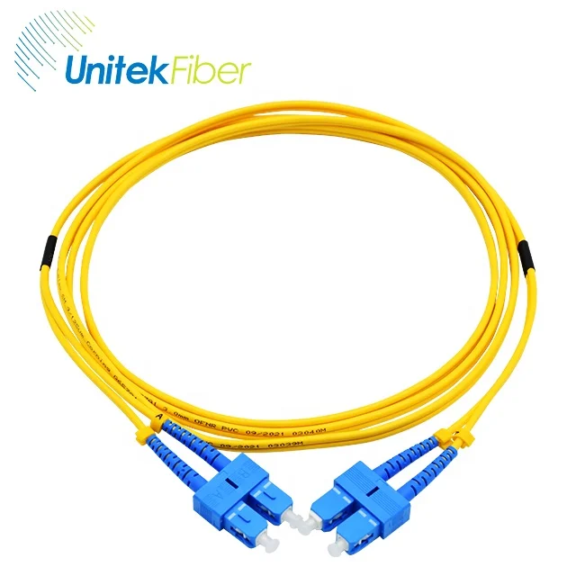 Low price Simplex Duplex SC LC Fiber Optical Jumper G652D G657  Single Mode 2mm 3mm APC UPC Fiber Optic Patch Cord Manufacturer