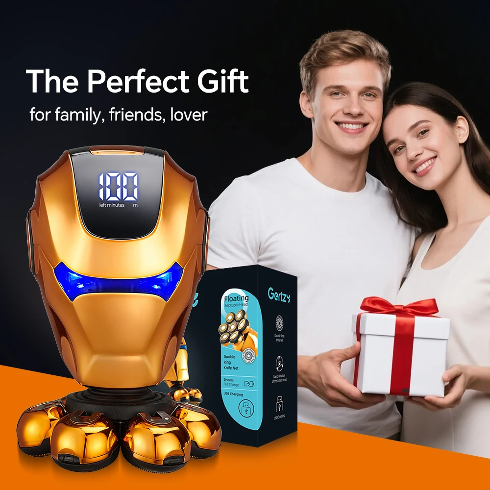 Rechargeable Seven Blade Electric Shaver Set USB Powered Bald Hair Clipper Razor Trimmer for Beards for Household and RV Use details