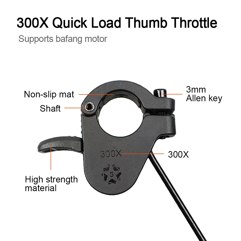 300X Electric Bicycle Speed Controller Kids' Scooter Throttle Switch Connector with Finger Dial Scooter Accessories Parts