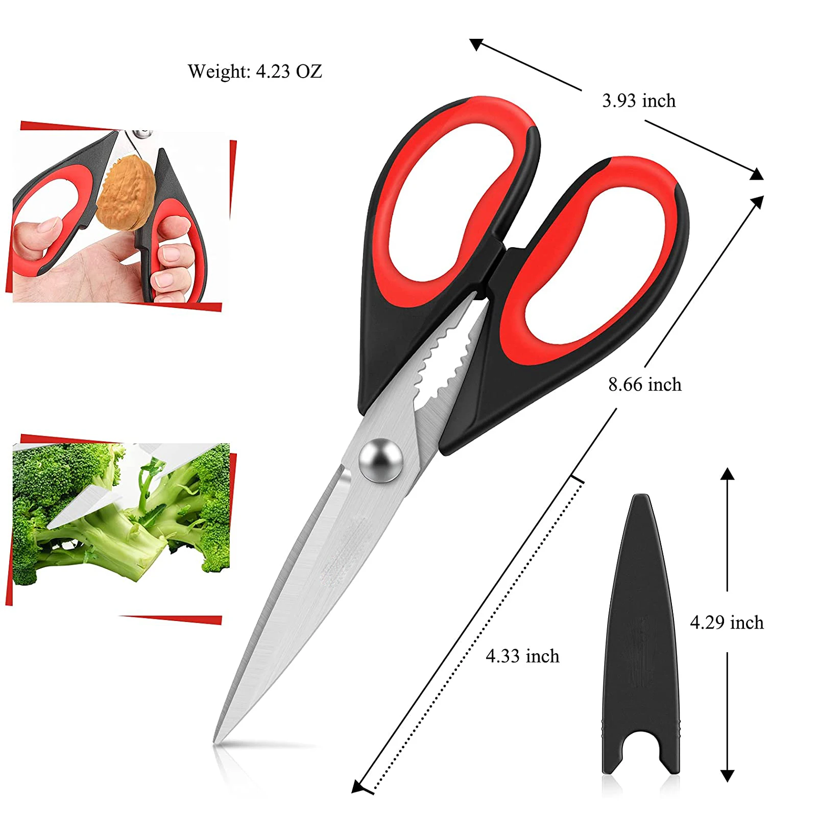 Kitchen Shears, 2-pack Scissors All Purpose, Kitchen Scissors Heavy Duty  Meat Scissors, kitchen sissors for general use, Stainless Steel Sharp  Utility Food Scissors for Chicken, Poultry, Fish, Herbs 