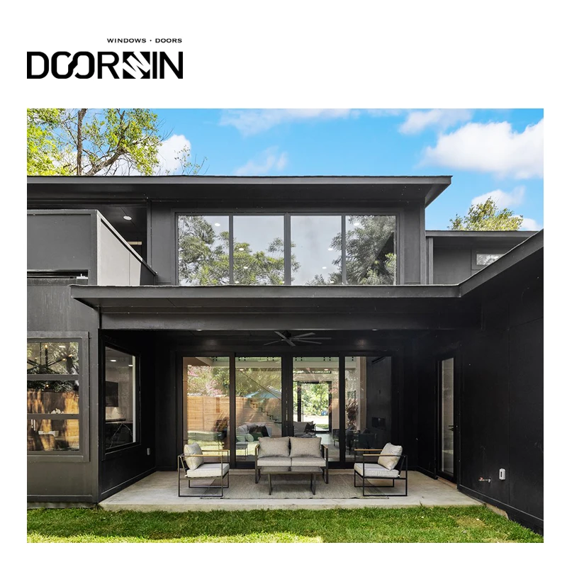 Doorwin Residential Dallas Project Heavy Duty Modern Entry Aluminum Pivot Doors