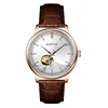 Rose gold + genuine leather