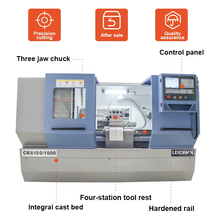 Full Function Cnc Lathe Machine Horizontal Cnc Lathe Machine Slant Bed