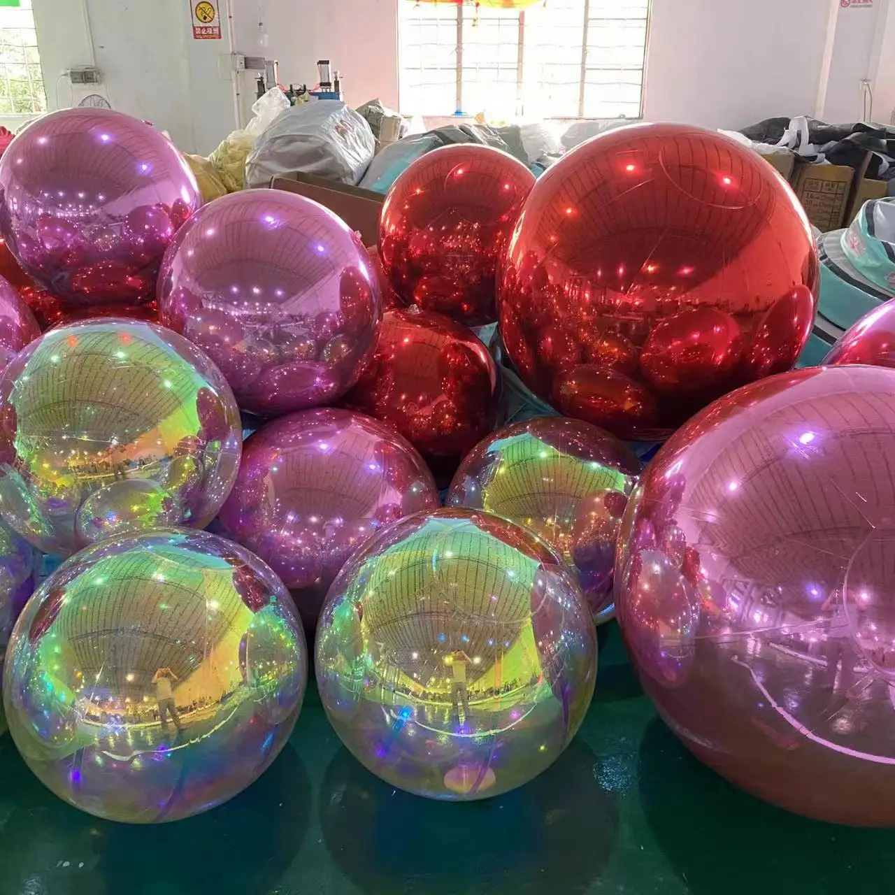 Decorative Inflatable Metal Ball Inflatable Mirror Ball Metallic 