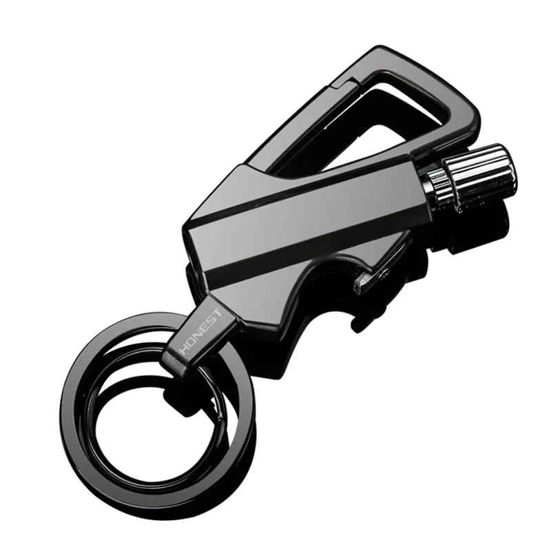 Multifunctional Metal Keychain Mini Bottle Opener Reusable Emergency Fire Starter Match Other Lighters