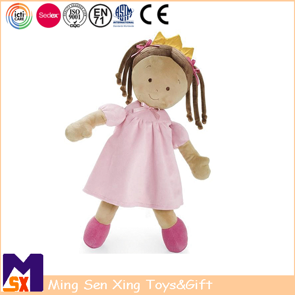 BSCI Factory Custom Plush Toysl Accept OEM Plush Rag Doll Black Girl Doll