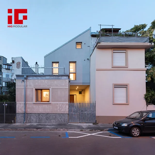 Modern Prefab Luxury Duplex Villa Multi-Family Construction Container House Light Steel Gauge Framing Tornado Resistant Homes