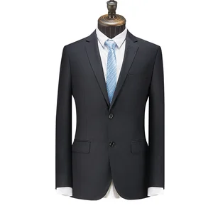 Blue Men's Professional Single-Breasted Business Suit Top and Pants with Factory Wholesale OEM & ODM HY2020-2