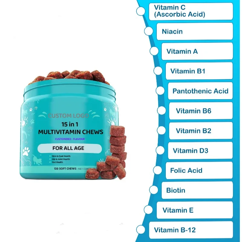 Private Label 15in1 Formula Pet Snacks Pet Supplement Dog