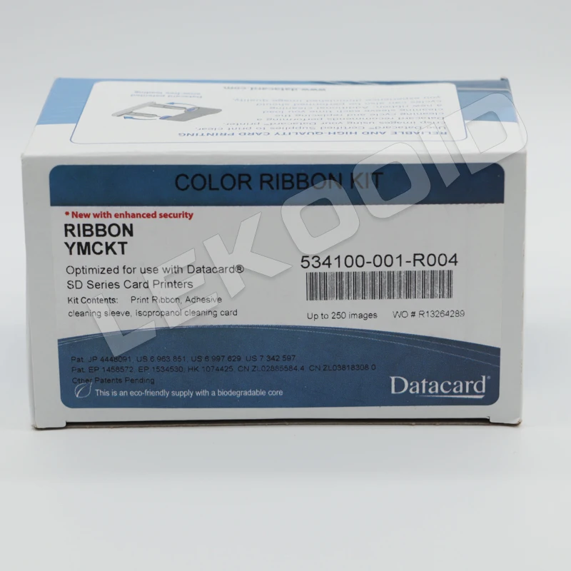 Ruban Couleur YMCKT Pour Imprimante Datacard SD160 - Kit Avec Ruban, Alcool Isopropyle Et Pochette Nettoyage - 10