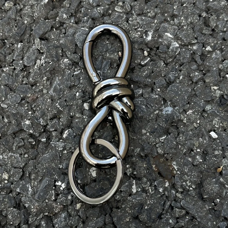Y2K Punk Star Oval Carabiner Keychain - Gothic Axe Style Backpack