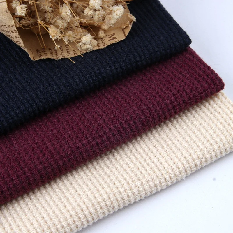 Waffle Fabrics Knit Pique Fabric Quick-Dry Versatile