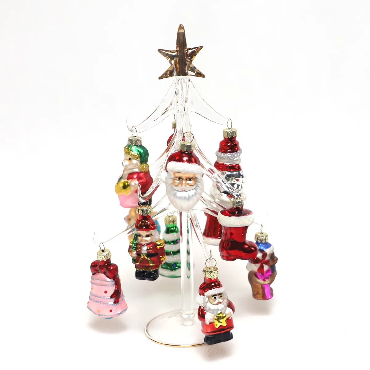 inflatable christmas decoration glass christmas present ornament set mini christmas tree