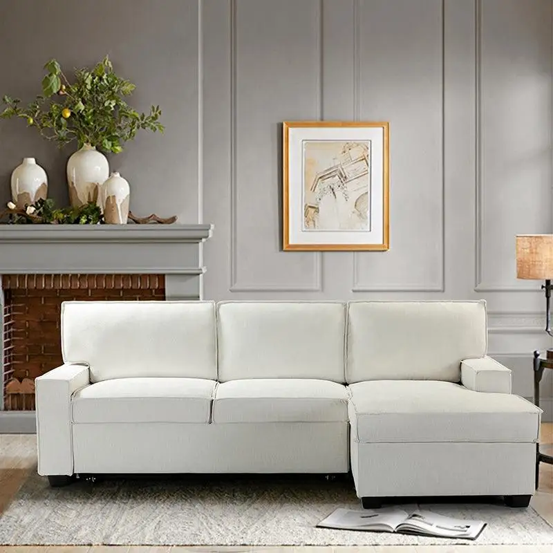 Hot Selling Modern Sofa Classic Design Soft Easy Care Light Grey Fabric