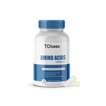 Customized Label and Logo Amino Acids Capsules with 9 Essential Amino Acids for Adults to Support Workout and Muscle Recovery
