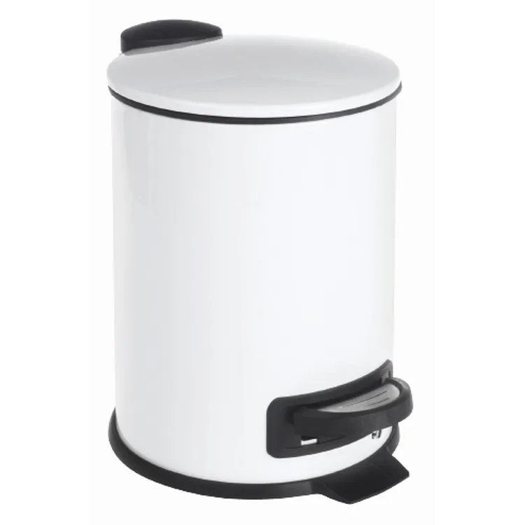 Ibarlom Stainless Steel Foot Pedal Waste Bin Trash Can With Soft Closed