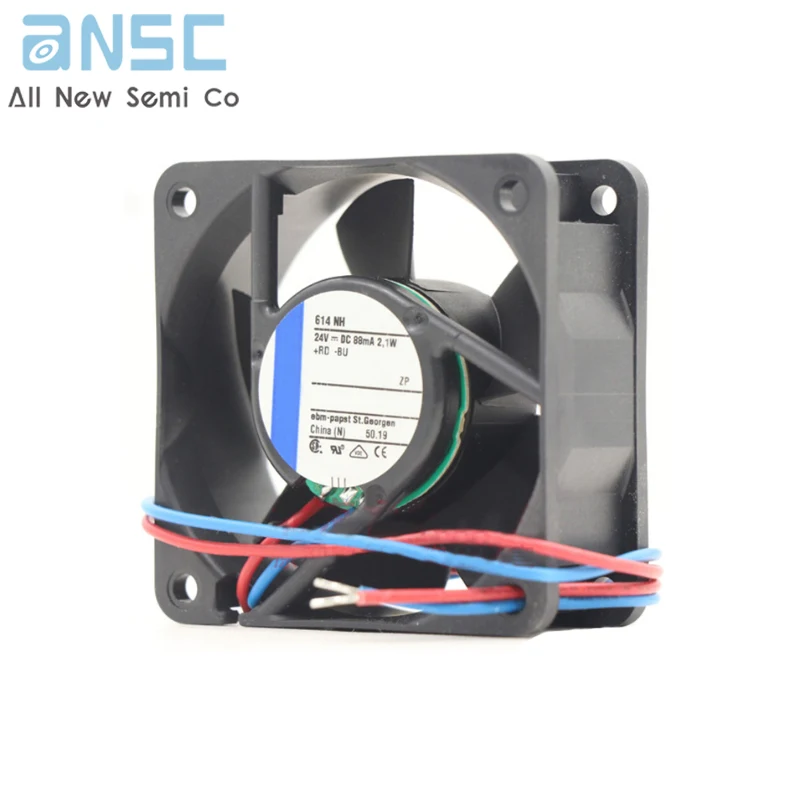 Original Axial flow fan 614NH 2.1W 24V 0.088A Chassis cabinet cooling fan