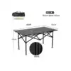 Egg roll table, 95cm long, black