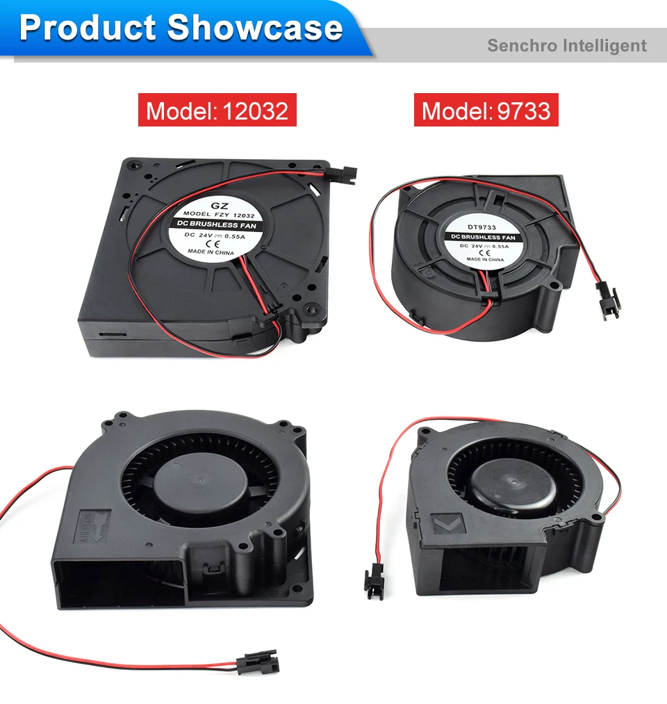 Centrifugal Blower, 97x97x33mm, 9733, 24V, Brushless - detail 8