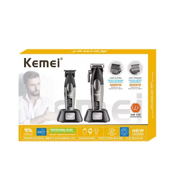 Kemei KM-8536 Professional Hair Clippers Set - Cordless Hair
