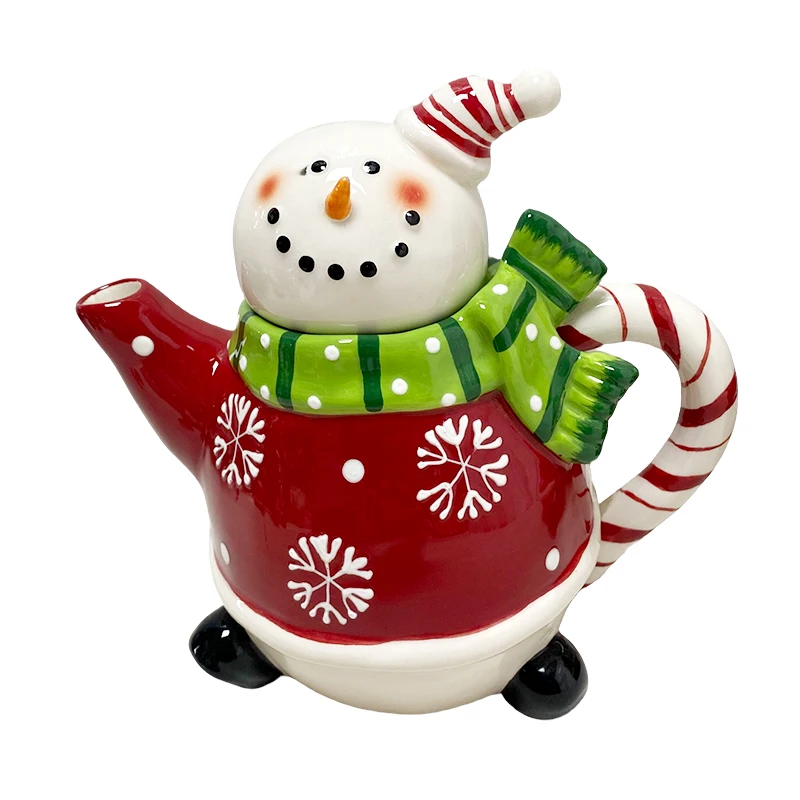 2025 Tetera for Christmas Custom Ceramic Teapot with Mug Santa Claus Tea Christmas Dolomite Santa Tea for One