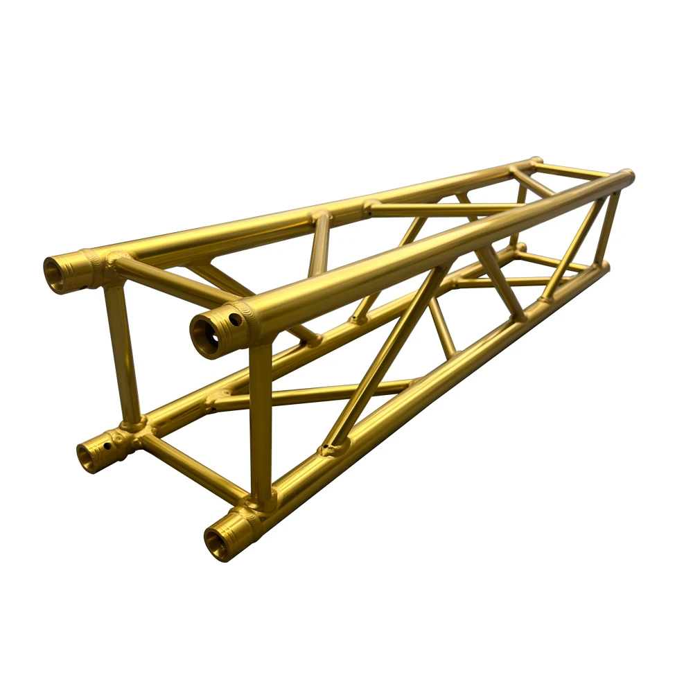 200*200mm Customized Gold Spigot Truss Display Aluminum Structure Design Music Festival DJ Event Spigot Truss factory