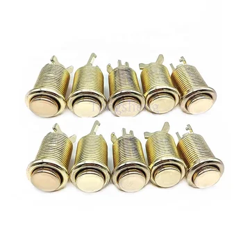 33mm Mounting hole arcade button golden Color American style Push Button switch for Arcade Game Machines