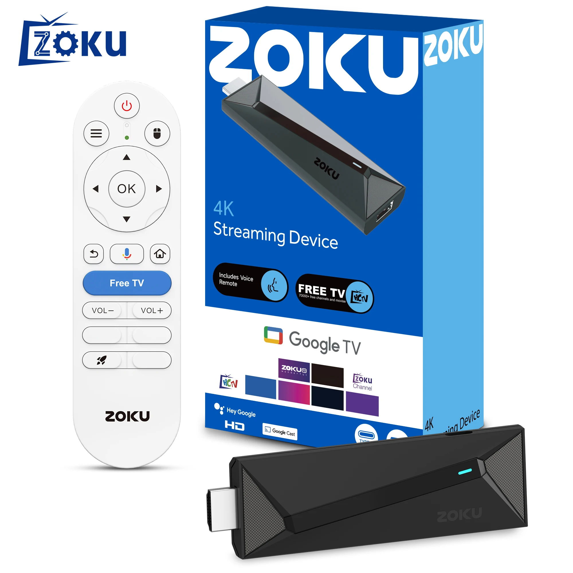 ZOKU Z3 TV STICK Android 14 RAW 2GB ROM 16GB Double WiFi 6G BT5.4