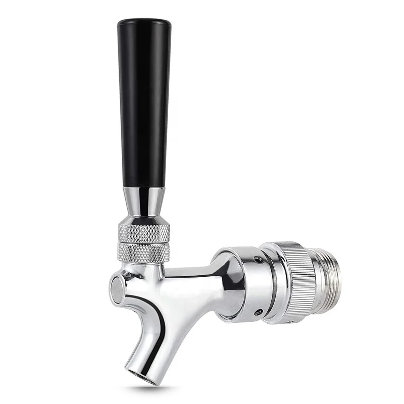 Набор для домашнего пивоварения, полированный кран для кегератора, регулируемый кран для контроля потока, кран для пива в американском стиле с регулятором расхода