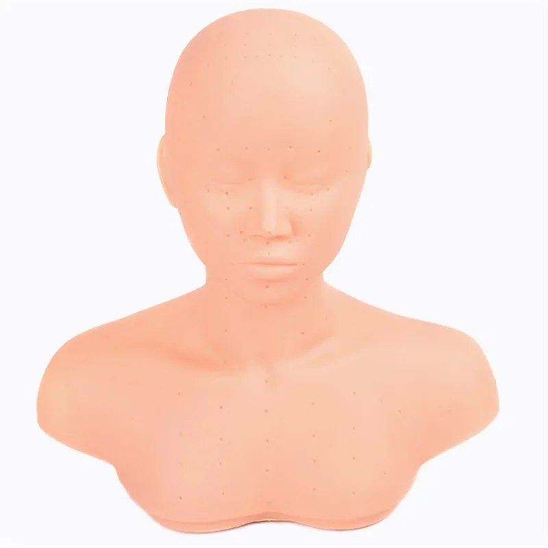Closed Eyes Mannequin Head With Shoulder Acupoint Acupuncture Massage ...