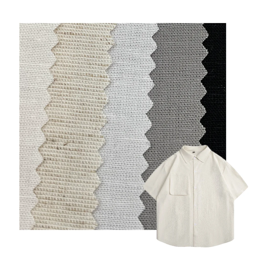 Хит продаж вискоза полиэфирная льняная ткань тканая 170GSM для платья хлопчатобумажная