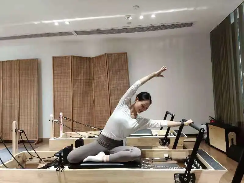 Pilates Reformer Folding Equipment Oak Maple Beech Wood Gym Fitness