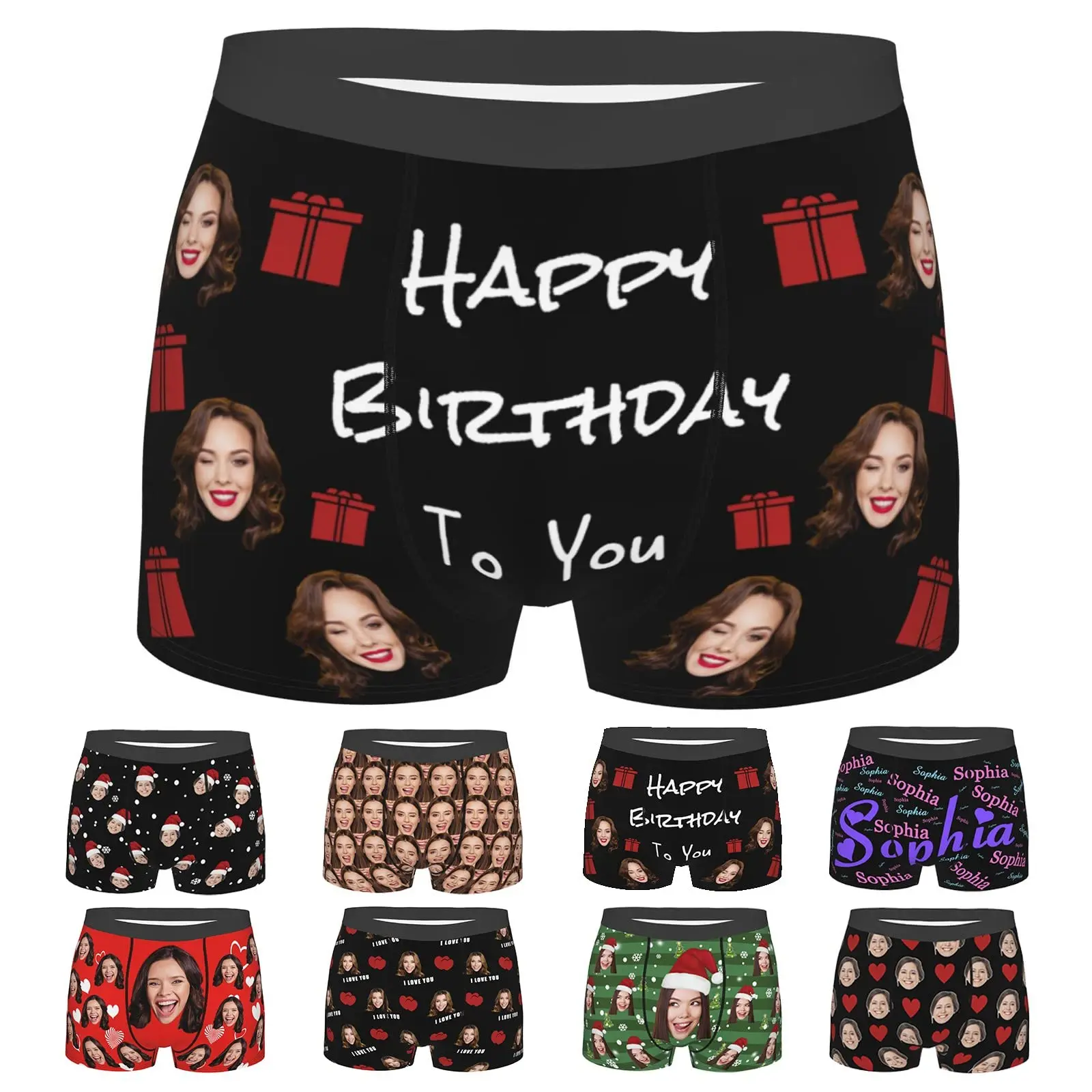 Wholesale High Quality Custom Underwear Men With logo Personalized Picture Funny Design Printed Boxer Briefs Shorts De Hombre