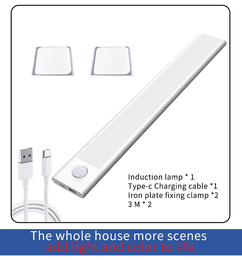 product smart wireless battery usb charging closet light body motion sensor under kitchen led motion sensor cabinet light-42