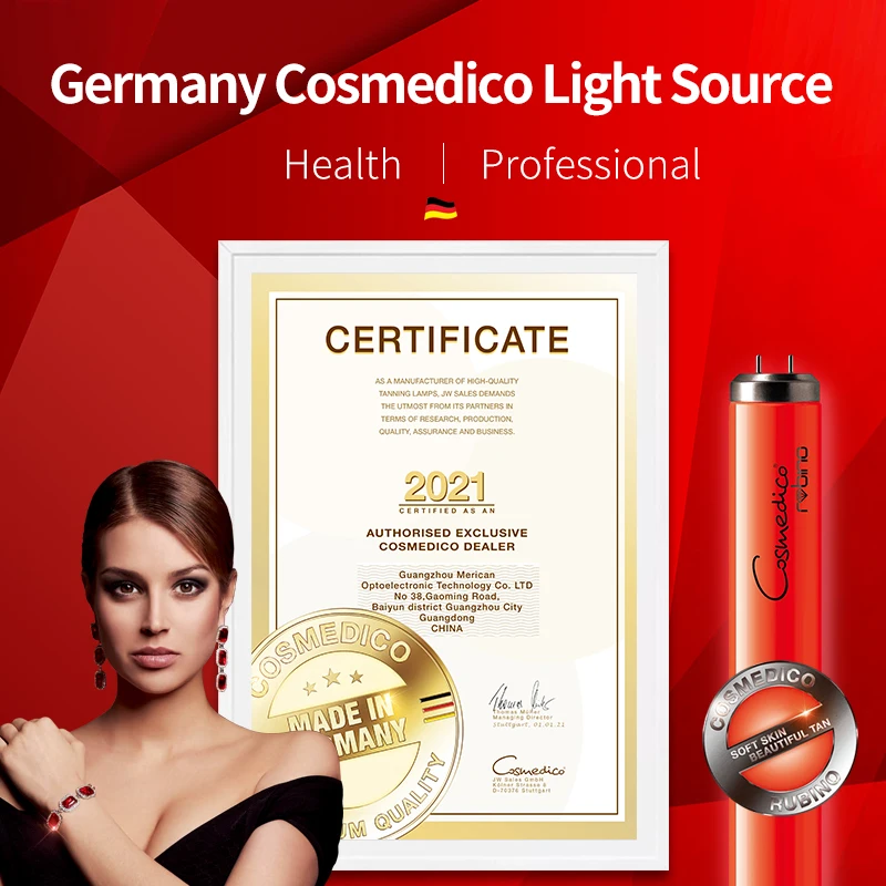 Cosmedico Red Light Solarium Machine Commercial Vertical Tanning Bed Stand up Sunbed for Sale