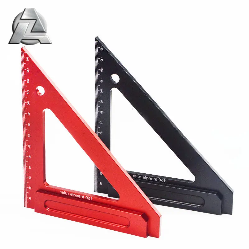 Анодированный алюминий деревообрабатывающие маркировочные инструменты ручной работы точный измеритель плотника треугольная линейка для столярных
