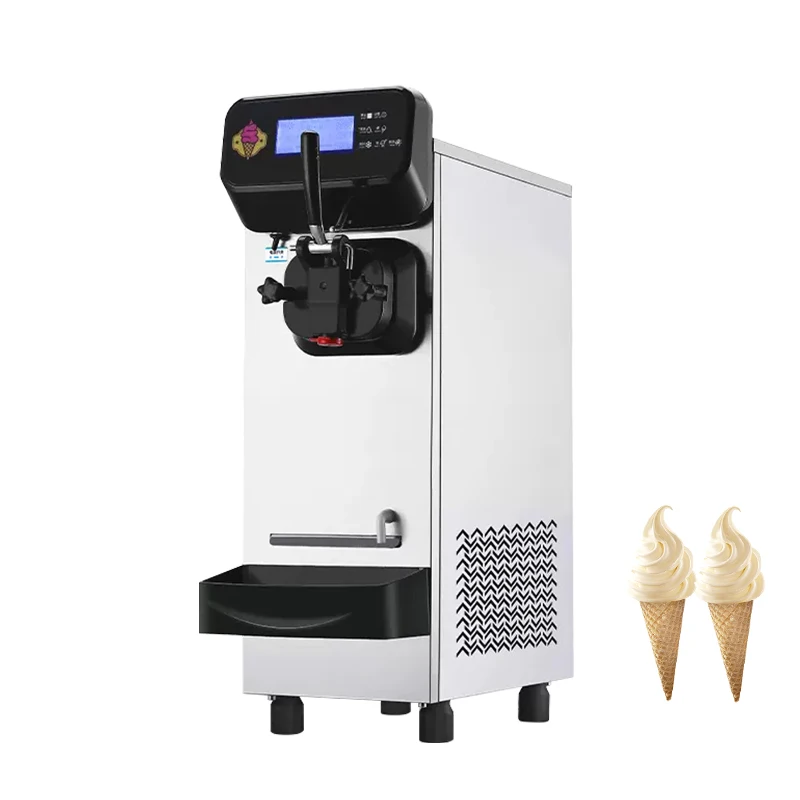 Small Automatic Commercial Ice Cream Machine Single Head Table Top Ice Cream Machine intelligent