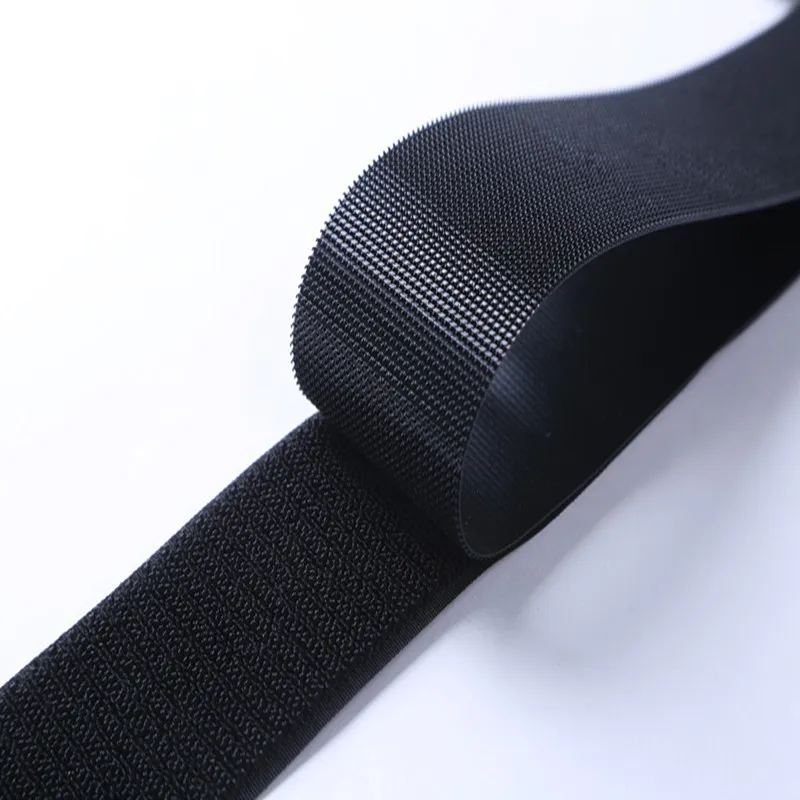 Black Sticky Back Tape Fastener Strips with Adhesive 2 Inch x 5.4 Yards,2 Pairs Hook Loop Strips 