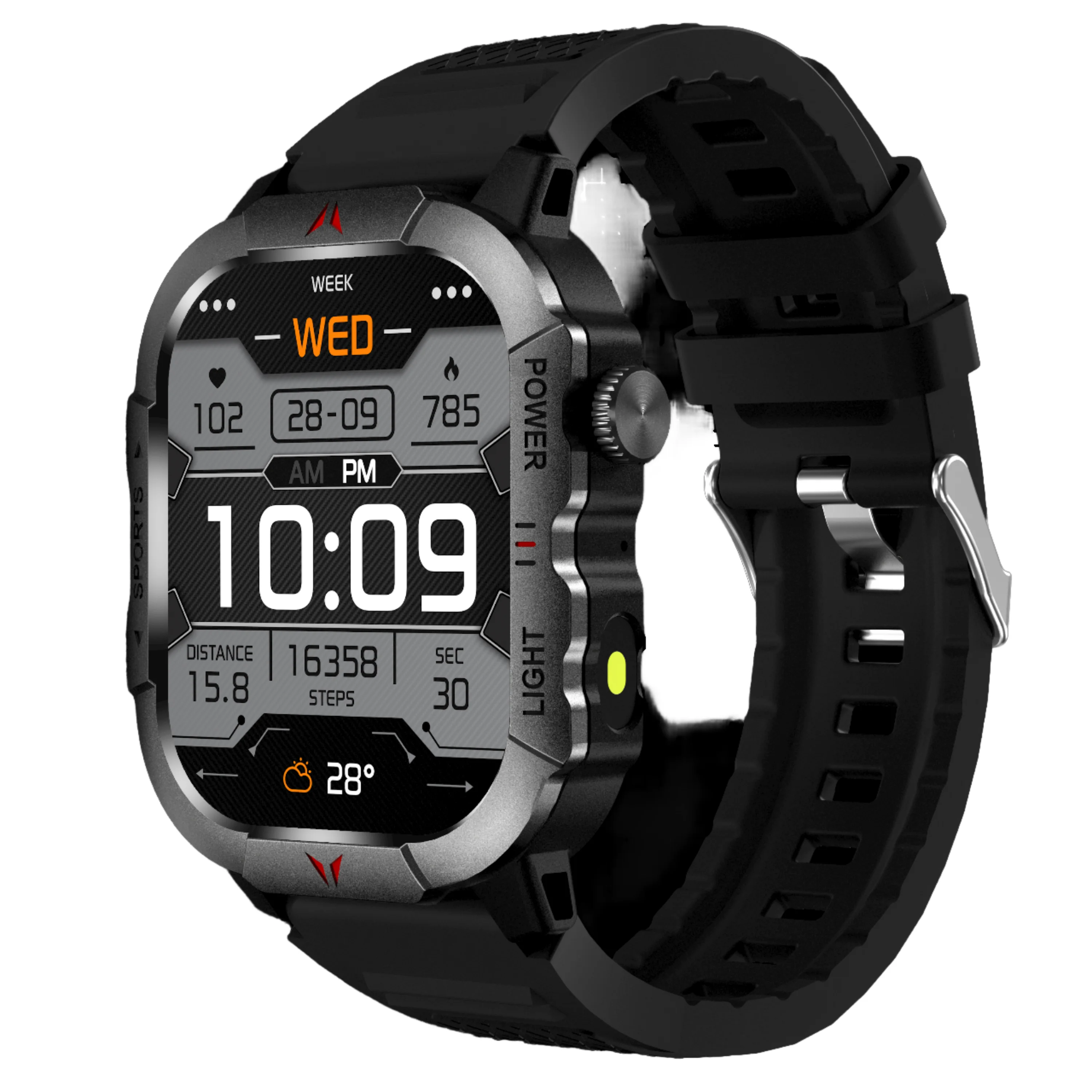X31 New Smart LED Light Fitness Tracker Watch Square IPS Screen Triple Defense IP68 Waterproof Answer Call BT