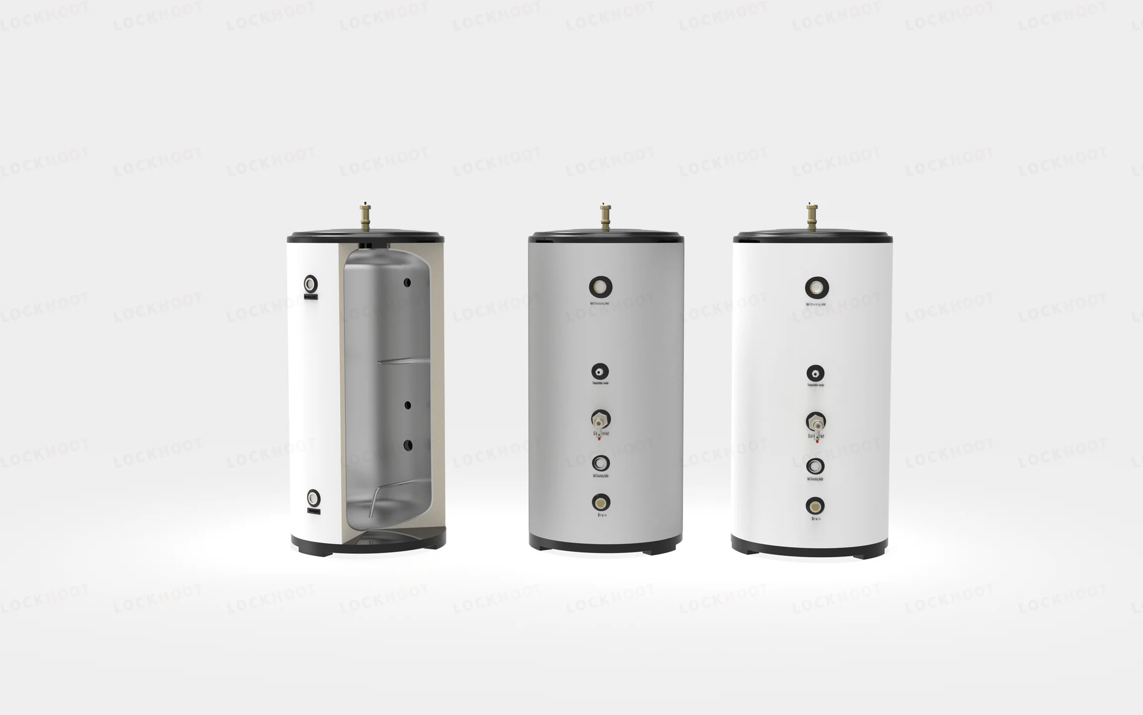 400L Buffer Water Tank for Hot Solar Water RV Household Air Source Heat Pump R290 Battery for Hotels Outdoor Applications