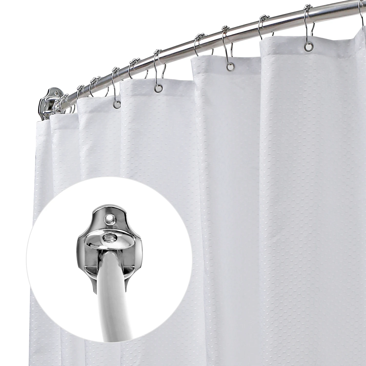 Adjustable Curved Shower Curtain Rod Rustproof Wholesale Metal Curved Shower Curtain Poles