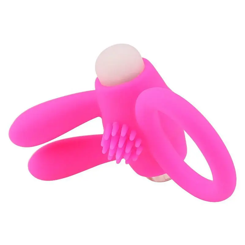 Adult Elastic Rabbit Penis Vibrator Ring Delay Ejacualtion Sex Toys for Men Silicone Cock Vibrating Ring Clitoris Stimulate Shop