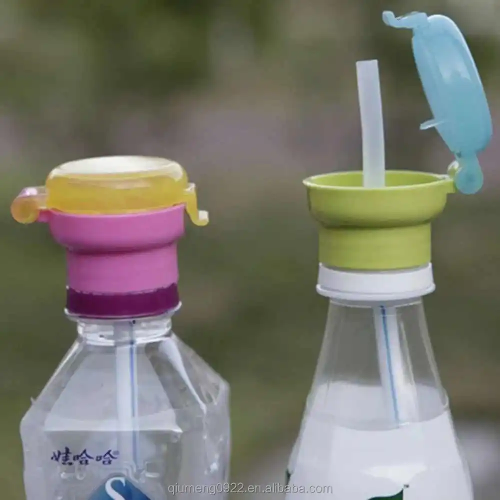 Kids Water Spill Proof Juice Soda Water Bottle Twist Cover With Straw Child  Safe Drink Straw Sippy Feeding