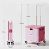 45L rose avec roue universelle