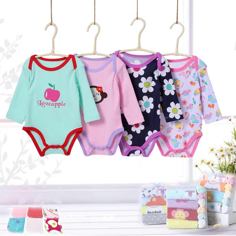 長袖ベビーロンパース